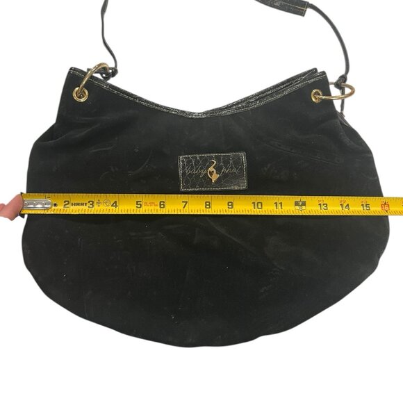 Baby Phat Vintage Women's Handbag Y2K Purse Hobo Studded Suede Leather Bling - Picture 4 of 7